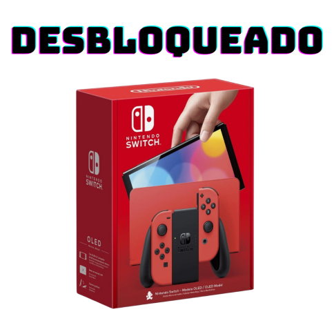 Nintendo Switch OLED Mario  - 128 GB (DESBLOQUEADO)