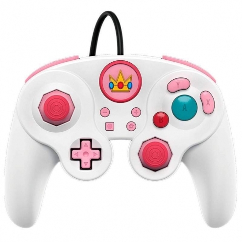 Controle Wired Fight Pad PRO Princesa Peach Branco/Rosa - Nintendo Switch 