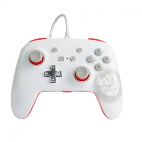 Controle Powera Wired  Branco Mario - Nintendo Switch 